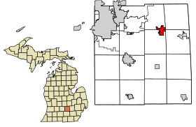 Ingham County Michigan Incorporated and Unincorporated areas Williamston Highlighted.svg