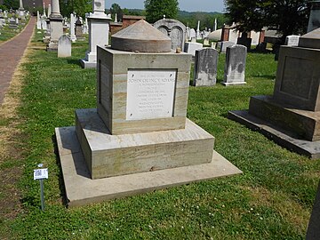 Adams's cenotaph at the Congressional Cemetery