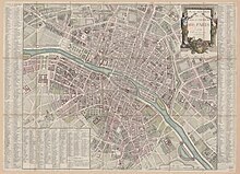 1774 (Jean Lattré, Plan routier de la ville et faubourg de Paris)