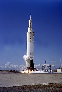 Juno II American rocket used for space program