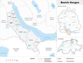 Lage des Bezirks Horgen