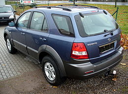 Kia Sorento 2005 Modelljahr 2.5 CRDi EX indigoblau Heck.JPG