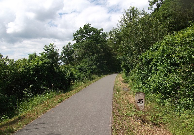 File:Kilometerstein 35 des Bahntrassenwegs nach Ebrach - panoramio.jpg