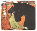 Էռնստ Լյուդվիգ Կիրխներ, «Հեծյալն ու ծաղրածուն» (1907)