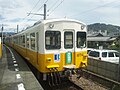 Kotoden 1070 series Number 1074 at Kotoden-Kotohira Station. 2011-07-08.