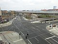 Die Löbtauer Brücke überspannt Weißeritz, Freiberger und Löbtauer Straße