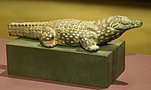 Sobek in his crocodile form; 1991-1802 BCE; Staatliche Sammlung für Ägyptische Kunst (Munich, Germany)