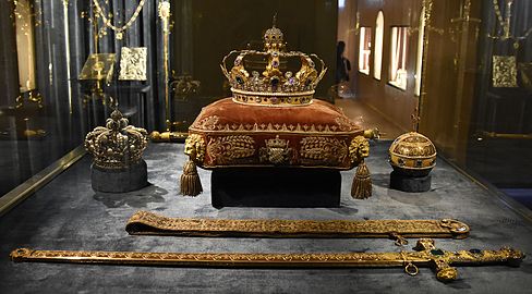 Kroonjuwelen van de Beierse koning (1806) in de Residentie van München