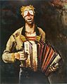 Clown avec accordéon, 1936