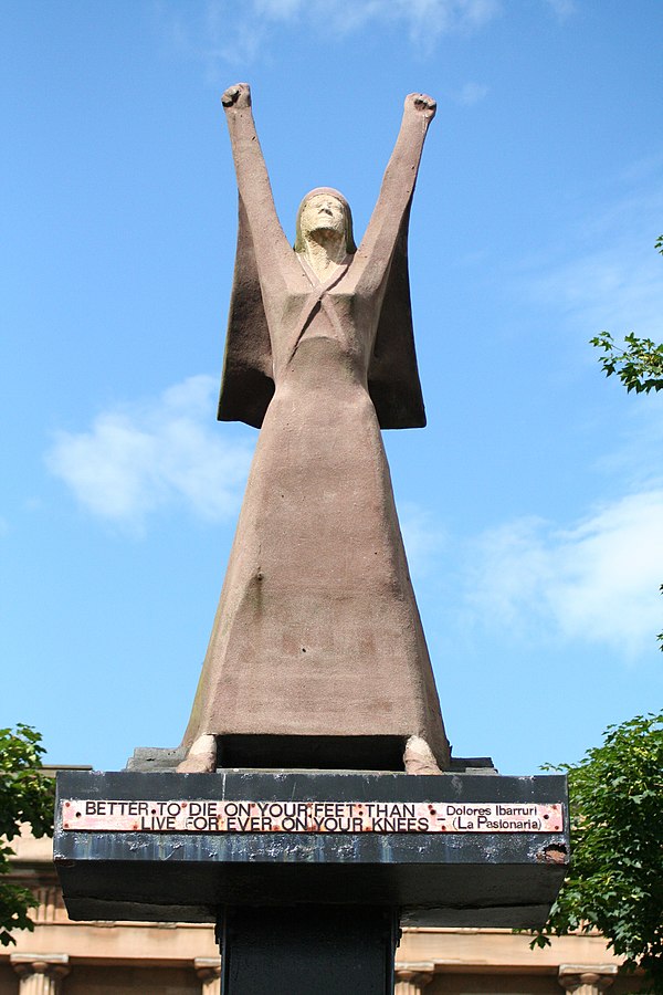 La Pasionaria statue in Glasgow, Scotland