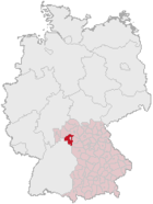 Местоположение на картата на Германия