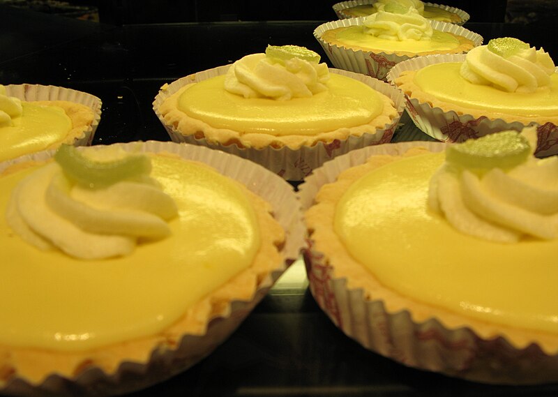 Lemon tarts by Ruth Hartnup. Uploaded to Wikimedia Commons under CC-BY-2.0