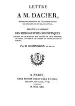 Vignette pour Lettre à M. Dacier relative à l'alphabet des hiéroglyphes phonétiques