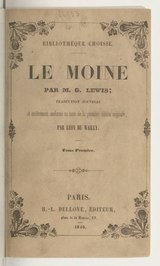 Lewis - Le Moine, Tome 1, trad Wailly, 1840.djvu