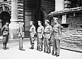 Local Defence Volunteers (LDV) being inspected by senior officers at their post in Whitehall, London, 21 June 1940. H1896.jpg