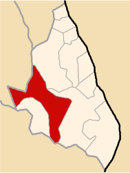 Location of the Morcolla district (marked in red) in the Sucre province