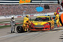 Joe Logano won the pole with a new track record