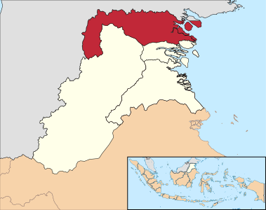 Peta genah Kabupatén Nunukan ring Kalimantan Utara