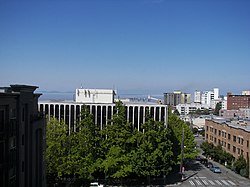 View of Lower Queen Anne from Queen Anne Ave. N. and W. Republican St.