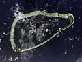 آب‌سنگ حلقوی لوکونور از دید ماهواره اداره کل ملی هوانوردی و فضا (ناسا)