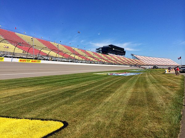 Michigan International Speedway's front stretch and infield.