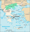 Macedonia's location in Greece