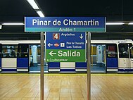 Paneles con destinos en Pinar de Chamartín