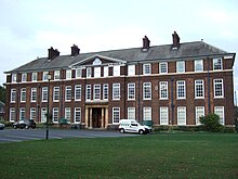 The front of the main (original) building of the Sutton Bonington Campus, which was once an agricultural and dairy college. Main Building Sutton Bonington 2011.jpg