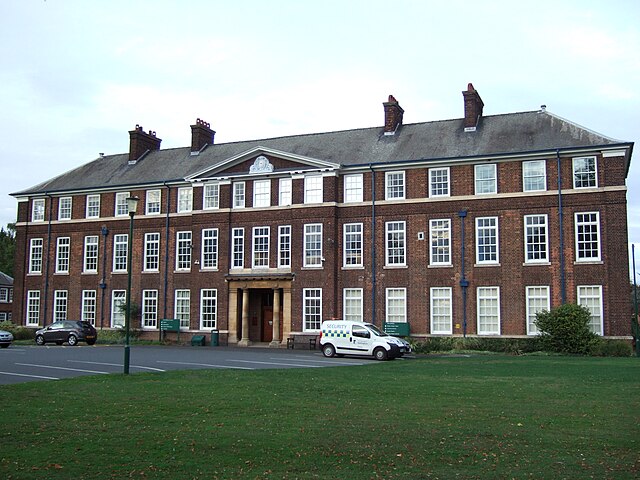 The front of the main (original) building of the former Agricultural & Dairy College, now part of the University of Nottingham.