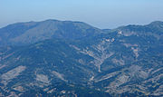 Mountain landscape on the pass