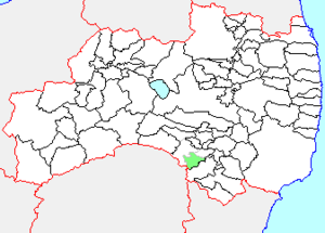 表郷村の県内位置図