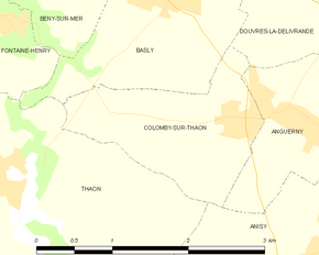 Poziția localității Colomby-sur-Thaon