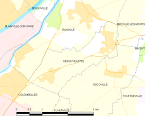 Poziția localității Hérouvillette