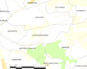 Poziția localității La Roque-Baignard