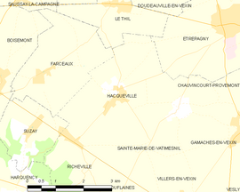Mapa obce Hacqueville
