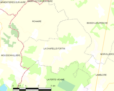 Carte de la commune de La Chapelle-Fortin.
