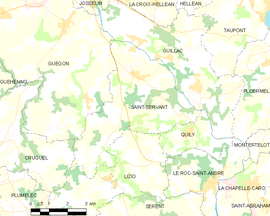 Mapa obce Saint-Servant