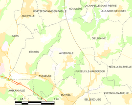 Mapa obce Anserville