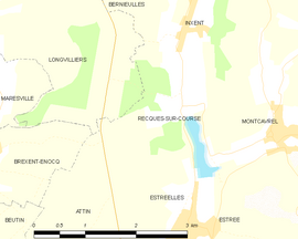 Mapa obce Recques-sur-Course
