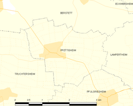 Mapa obce Pfettisheim