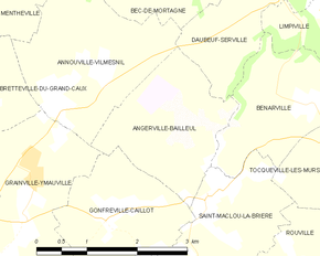 Poziția localității Angerville-Bailleul