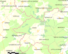 Mapa obce Grand