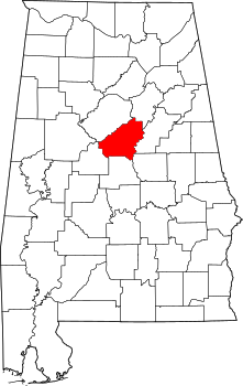 Map of Alabama highlighting Shelby County.svg