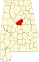 Map of Alabama highlighting Shelby County.svg