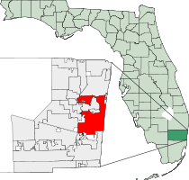 Poziția localității Fort Lauderdale, Florida
