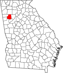 Harta e Paulding County në Georgia