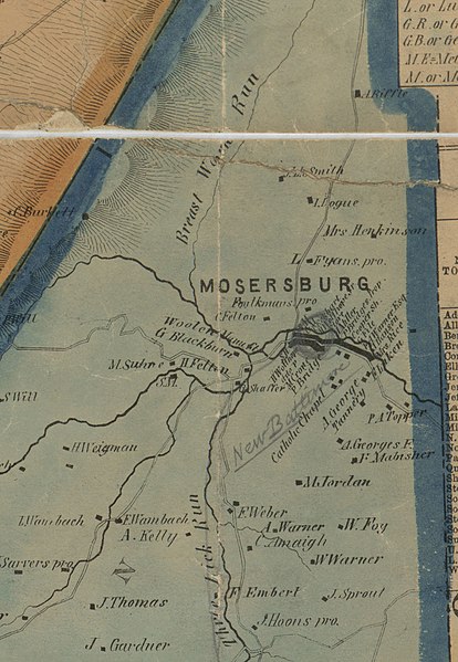 File:Map of Mosersburg, Somerset County, Pennsylvania, from 1860 Somerset County Map by Edward L Walker.jpg