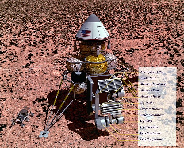 Artist concept of a Mars sample-return mission, 1993