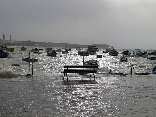 Sturm im Hafen von Marsaxlokk