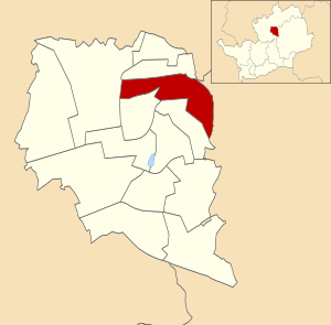 Location of Martins Wood ward